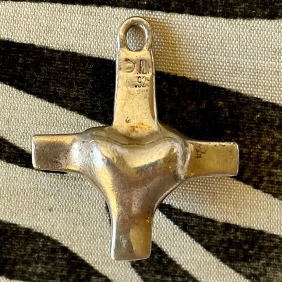 Vintage RLM Studio Sterling Silver Cross-Heart Pendant - Picture 3 of 7